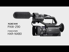 the sony pxw - z200 camera has a microphone attached to it