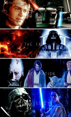 the star wars characters are all different colors