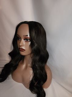 UPart Human Hair Body Wave Wig made with a sewing machine by me and combs added, has been washed and air dried. This unit has been curled. Body Wave Wig, Body Wave, Wig Making, Sewing Machine, Hair Extensions, Human Hair, Hair Care, Wigs, Human