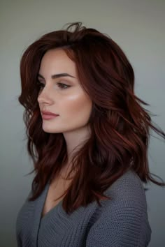 40 Chocolate Cherry Brown Hair Ideas for the Ultimate Luxurious Look Cherry Brown Short Hair, Chocolate Cherry Brown Hair, Cooper Brown, Cherry Brown Hair, Light Auburn Hair, Cherry Hair Colors, Brown Hair Ideas, Cinnamon Hair