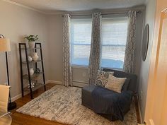 the living room is clean and ready for us to use in its new owner's home