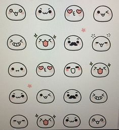 an image of emoticions on a sheet of paper that is drawn with marker