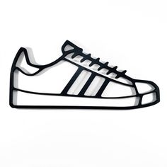 This Adidas Superstar Shelltoe inspired silhouette of the iconic shoe is a must have for every sneaker head. A Perfect Gift for everybody that loves and collects sneakers. 3D printed with bio degradable PLA. Available in a rainbow of colors. Size is approximately 5 in x 10.5 in (13cm x 27cm) Listing is for one sneaker wall art piece, actual shoes not included. Colors may vary due to monitor settings. Nike Jordan Air 1, Sneaker Wall, Office Sneakers, Adidas Art, Wall Art 3d, Silhouette Wall Art, Art 3d, Adidas Superstar Sneaker, Nike Jordan