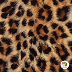 an animal print pattern with black, brown and yellow highlights on the fur in this image