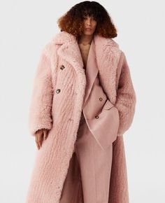 Social Standards, Pink Fur Coat, Bear Coat, Faux Shearling Coat, Teddy Fabric, Faux Leather Coat, Boy Outerwear, Short Denim Skirt, Oversized Coat