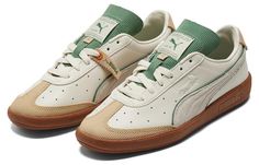 PUMA Vlado Stenzel Pl 'White Green' 386343-01 (SNKR/Skate/Unisex/Low Top/Non-Slip/Wear-resistant) Puma Vlado Stenzel, Men’s Sneakers, Casual White Sneakers, Vintage Sneakers, Green Sneakers, Cute Sneakers, Hype Shoes, Shoe Inspo, Puma Sneakers