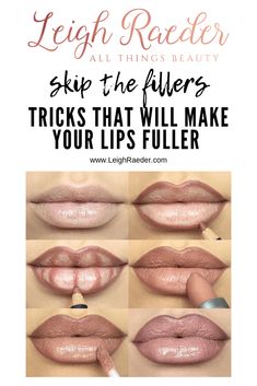 How To Lip Contour, Bigger Lips Makeup Tutorials, Contour Lips Bigger, How To Contour Lips, How To Do Lips Makeup, How To Do Lip Makeup, Natural Soft Glam Makeup Brown Eyes, Lip Ideas Make Up, How To Make Lips Look Bigger