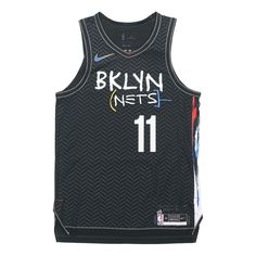 the brooklyn nets jersey is shown in black