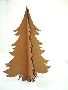 a cardboard cut out of a christmas tree