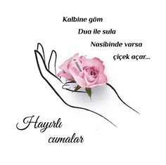 a pink rose is being held in the palm of someone's hand with words above it