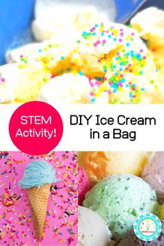 Summer and ice cream go hand in hand. But how about making ice cream in your hands? That's what the ice cream in a bag science experiment is all about! #scienceexperiments #stemactivities #kidsactivities #summerfun Ice Cream Science, Backyard Science, Summer Science Activities, Ice Cream In A Bag, Science Fair Projects Boards, Making Ice Cream