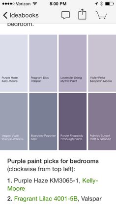 Gray Purple Wall Color, Light Purple Bathroom Walls, Light Purple Paint Colors Bedroom, Purple Bedroom Colors, Purple Painted Walls, Purple Laundry Room Ideas, Lilac Grey Paint