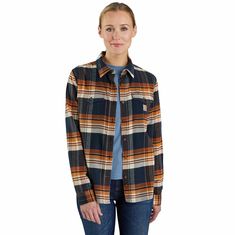 If you like your flannel with a little extra flex, this TENCEL™ women's flannel shirt provides built-in stretch for full mobility. The cotton-blend fabric is super comfortable whether you're rolling up your sleeves to work or meeting friends for a night out. The relaxed fit means it has a little extra room to move. Powered by TENCEL™ fibers for an incredibly soft, comfortable feel that's equally tough and durable. TENCEL™ Lyocell fibers are derived from sustainable wood sources through sustainab Carhartt Flannel, Shirt For Ladies, Carhartt Long Sleeve, Plus Size Work, Carhartt Shirts, Womens Flannel Shirt, Carhartt Womens, Tencel Fabric, Carhartt Women