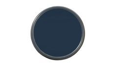 a black round mirror on a white background