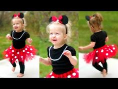 How to Make a Tutu Dress, Skirt Tutorial EASY! No Sew! - YouTube Diy Minnie Mouse Costume, Minnie Mouse Kostüm, Minnie Mouse Costume Diy, Sew Halloween Costume, Toddler Girl Halloween, Baby Kostüm, Minnie Mouse Halloween