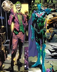 an image of a comic book page with the joker and catwoman on it's cover