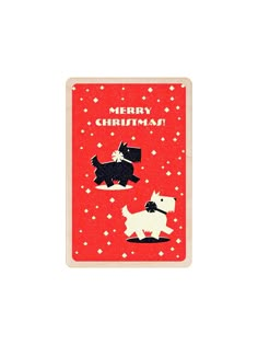 Black Scottie Merry Christmas Wooden Postcard Weston Table Romantic Christmas Cards, Kids Christmas Cards, Christmas Card Vintage, Dog Holiday Cards, Vintage Holiday Cards, It's Snowing, Modern Christmas Cards, Christmas Cards Kids, Dog Christmas Card