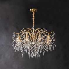 Pebble Teardrop Chandelier 14 Dining Room French, Hanging Chandelier, Room Lamp, Brass Lighting, Brass Chandelier, Chandelier In Living Room, Lamps Living Room, Edison Light Bulbs, Crystal Chandelier