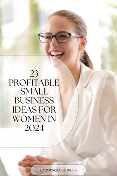 a woman sitting at a table with a laptop in front of her and the caption reads, 23 portable small business ideas for women in 2012