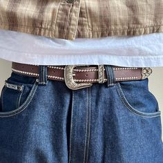 Vintage Brown Studded American Western Cowboy Boho Belt These Belts Are Unisex :)! Beautiful Design One Size Fits Most 1 W X 41.5l Brand New Cool Belts, Belts Aesthetic, Fashion Development, Boho Belt, Cowboy Gear, Cowboy Baby, Mens Belt, Style Bundle, Western Lifestyle