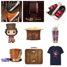 the collage shows various items that include shoes, t - shirts, and other things