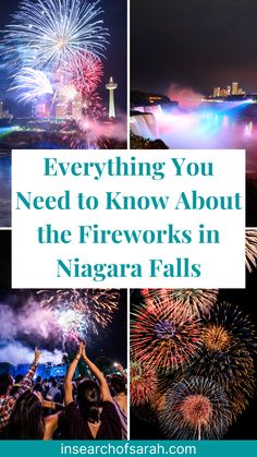 fireworks with the words everything you need to know about the fireworks in niagara falls