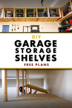 garage storage shelves with free plans