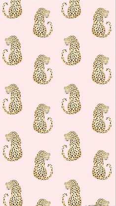 a pink background with leopards on it