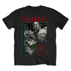 Get the Legendary QUEEN T-ShirtEmbrace your inner rockstar with our Officially Licensed QUEEN T-shirt! Perfect for fans of all ages, this shirt is a great way to show off your love for one of the most influential bands in rock history.Features and BenefitsAuthentic Design: Featuring the iconic QUEEN artwork, this shirt pays homage to the band's lasting impact on music and pop culture.Quality Material: Made of 100% soft, breathable materials, this shirt is designed for comfort and durability.Vers Queen News Of The World, News Of The World, Queen Images, Queen Tshirt, Queen Band, Black Sabbath, Band Merch, Movie T Shirts, Freddie Mercury