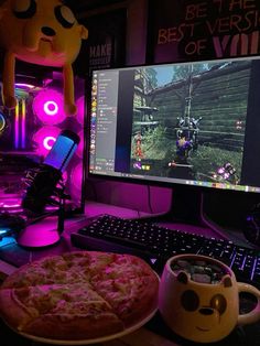 Gaming Youtuber Aesthetic, Game Set Up, Gamer Bedroom Aesthetic, Monitor Aesthetic, Pc Setup Gaming, Gamer Room Ideas, Set Up Gamer, Gaming Aesthetic