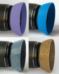 four different types of camera lens covers