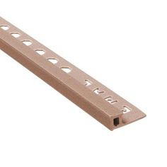 a brown metal strip with holes on it