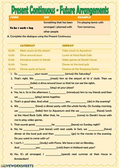 the present continuous tense worksheet for students to use in their english speaking skills