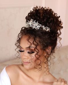 Cute trendy hairstyle ideas for long hairsEasy hairstyle ideas Black Wedding Hairstyles, Natural Wedding Hairstyles, Bridal Hair Inspiration, Quinceanera Hairstyles, Quince Hairstyles