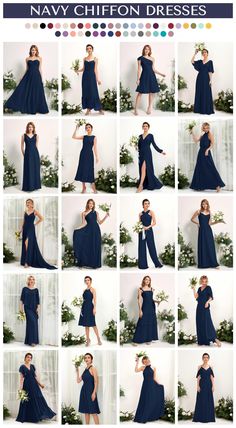 the navy chiffon dress is perfect for any bridesmaid or special occasion