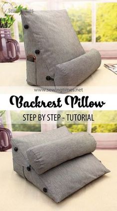 the backrest pillow is folded up and ready to be used as an office chair