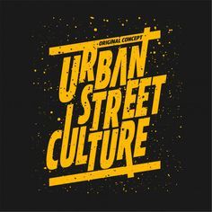 the urban street culture logo on a black background