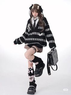 Don’t Judge Me, Style Kawaii, Concept Clothing, Kawaii Fashion Outfits, Loose Knit, Kawaii Clothes, Really Cute Outfits, Harajuku Fashion, Character Outfits