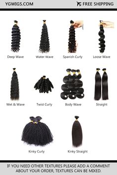 YGwigs family combo: Our double-drawn hair bundles are not only full and thick, but also competitively priced to make your investment worthwhile, perfect for personal use or professional use in the salon. Enjoy the confidence of beautiful, long-lasting hair without breaking the bank! Product Quality: Our hair is double-drawn, ensuring a luxurious, full-bodied appearance through the entire length of each bundle. Available Lengths: 16 inches 18 inches 20 inches Choose Your Texture: Our hair bundles are available in a variety of textures to match your unique style: Water Wave: For a soft, natural-looking wave pattern. Deep Wave: Deep, luscious curls for a bold statement. Body Wave: Gentle, flowing waves for a classic look. Spanish Curly: Tight, dynamic curls for an exotic flair. Loose Wave: L Curl Extensions, Weave Curls, Bead Extensions, Drawn Hair, Curly Bundles, Keratin Hair Extensions, Full Lace Frontal, Deep Wave Hair, Hair Extension Tools