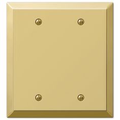 a brass plate with three screws on the front and two holes in the back