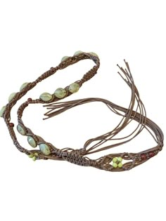 Elevate your festival look with this stylish Womens Braided Belt 🌿 Adjustable and beaded, this green boho cord in brown adds the perfect touch of bohemian and hippie vibes to your outfit! #BohoFashion #HippieStyle #FestivalEssentials 🌻✨  #eBay #eBayStore #eBaySeller #Hippie #BraidedBelt #Beaded #Festival #Boho #Bohemian #Rope #Belt #Adjustable Hippie Accessories The Little Bazaar, Pixie Belt, Braided Belts, Hippie Belt, Boho Belt, Color Pairs, Festival Essentials, Michelle Trachtenberg, Mary Kate Ashley