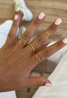 Midi Rings Gold, Plain Gold Ring, Bold Rings, 22 Carat Gold, Gold Rings Jewelry, Blue Topaz Stone, Bagan, Midi Rings