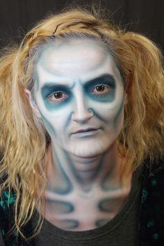 Scary Airbrush Makeup, Sfx Airbrush Makeup, Drowned Makeup Halloween, Airbrush Halloween Makeup, Airbrush Face Painting, Fright Fest