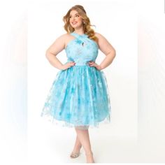 Magnolia Place Snowflake Dress From Unique Vintage Snowflake Dress, Xl Dress, Unique Vintage, Magnolia, Blue Dresses, Colorful Dresses, Color Blue, Womens Dresses, Dresses