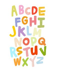 the letters are painted in different colors and sizes, with one letter on each side