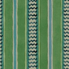 a green and blue striped rug