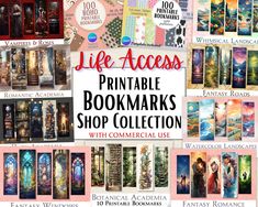 the printable bookmarks shop collection with commercial use