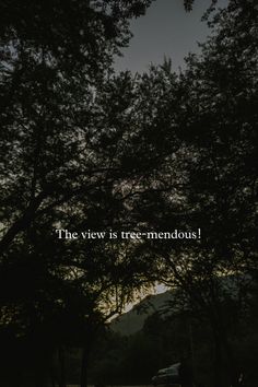 the view is tree - mendouus on this dark night, and it's time