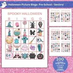 Halloween Bingo cards printable Birthday Cute