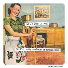 an advertisement for house cleaning with a woman holding a broom in her hand and the words i don't want to bring